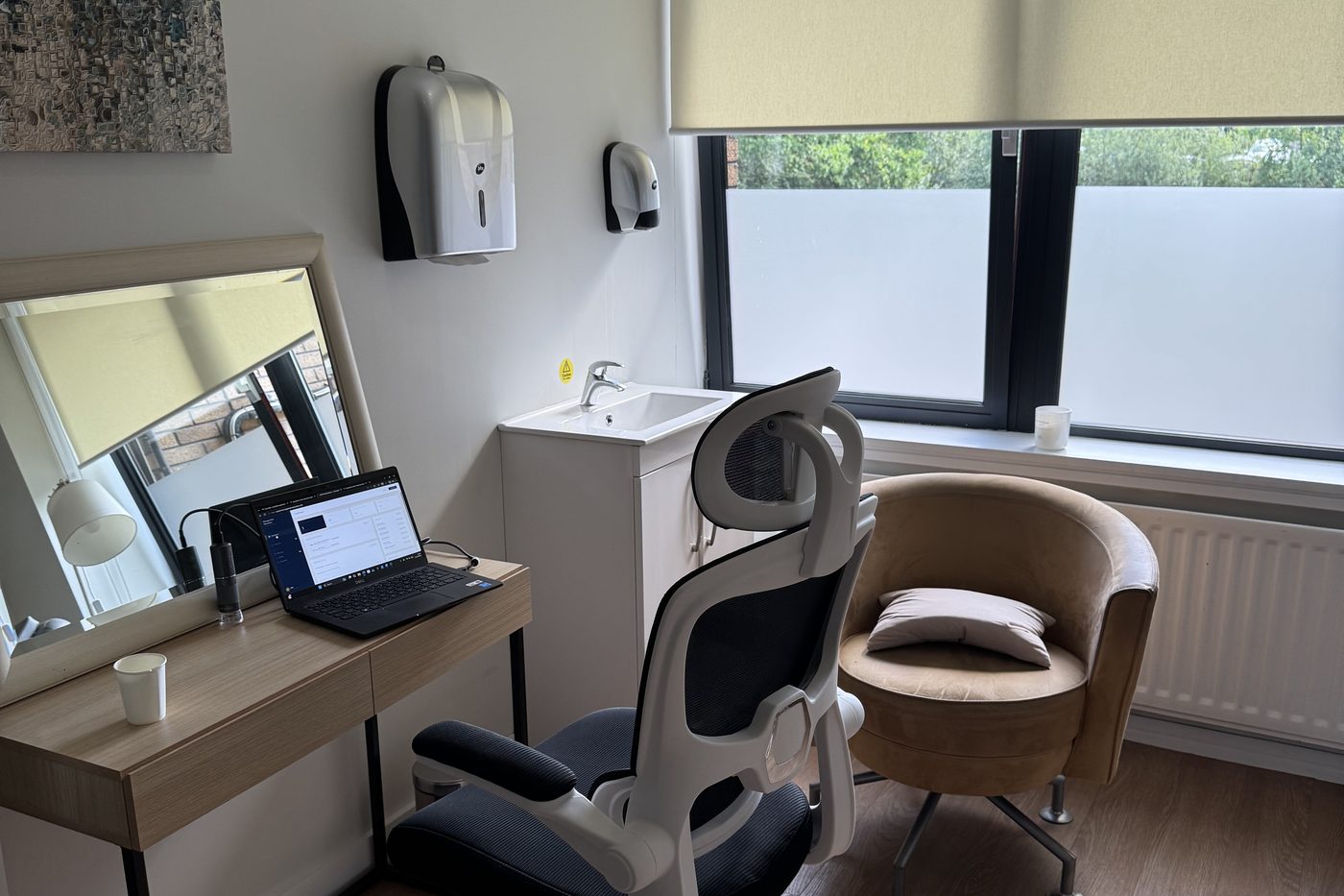 The treatment room at Harrogate Hair Restoration, The Harlow, Cardale Park